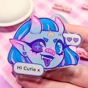 Soporte acrílico para teléfono Demon Chibi y soporte para Kindle