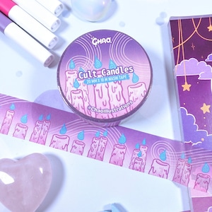 Cult Kaarsen occulte Washi tape 10m lengte 20mm breed, Japanse decoratieve stationaire planner tape