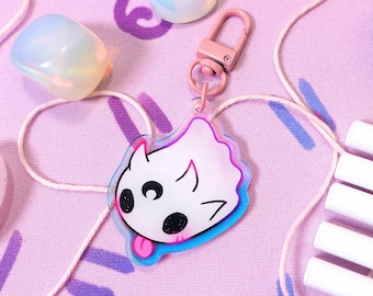 Bleppy Ghosty friend Double Sided Acrylic Charm ita bag keyring keys accessory