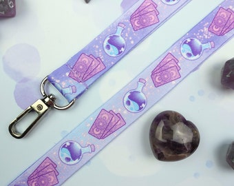 Pastel Potions & Tarot Witchy Lanyard, 45cm long