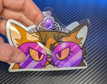Princess Donut Peeker Sticker Car Dungeon Crawler Carl -Clear Vinyl