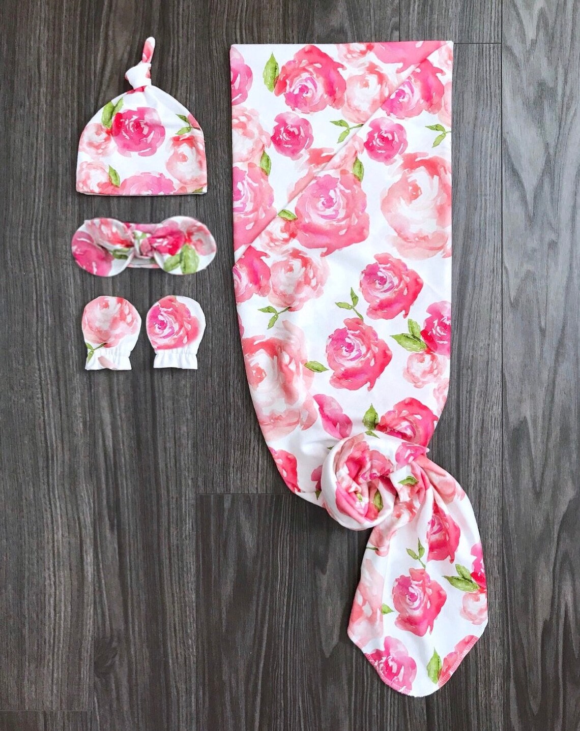 Organic swaddle blanket. Newborn hospital swaddle with hat & Etsy