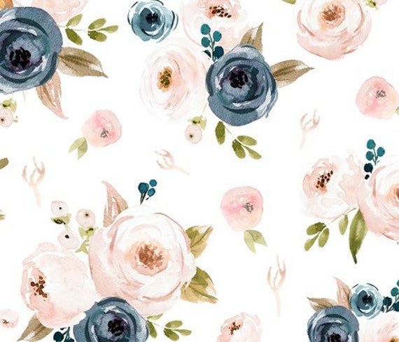 blush and blue swaddle