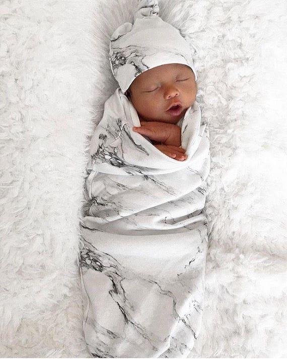 Newborn cocoon swaddle sack. Newborn hospital swaddle hat Etsy