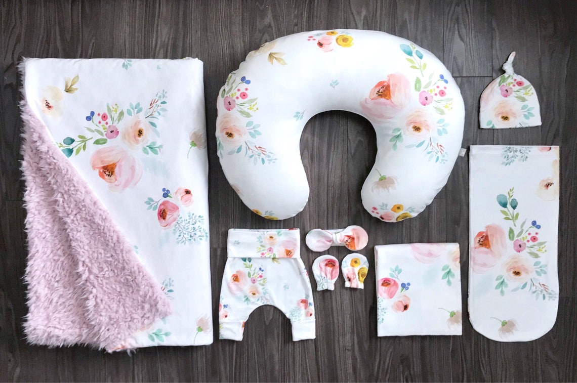 Organic swaddle blanket. Newborn hospital swaddle with hat & Etsy