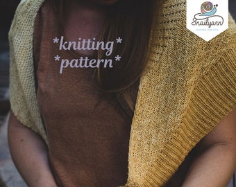 Linee shawl - knitting pattern - digital pdf download