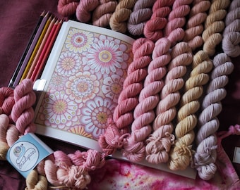 Be My Valentine – 5 Mini-Skein Set (Botanical Pink & Mauve)