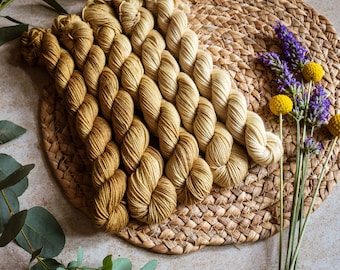 The Gradient collection - 5 mini skeins sets - SENAPE - Sock Merino