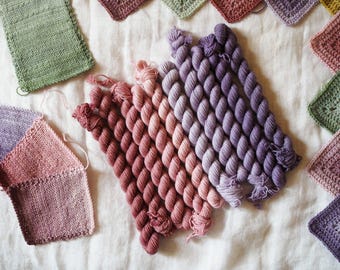 Viola & Amarena – Sock Gradient Duo – Hand-dyed Yarn Set (10 Mini Skeins)