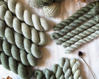 Eucalipto – The Gradient Collection – Hand-dyed Yarn Set (5 Skeins)