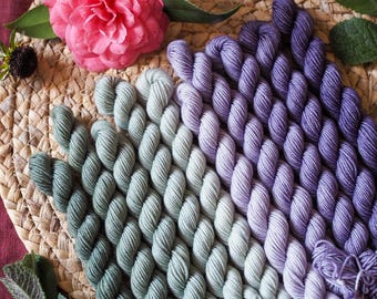 Gradient DUO Sock - Eucalipto + Viola - 10x10gr set