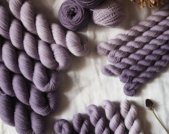 Viola – The Gradient Collection – Hand-dyed Yarn Set (5 Skeins)