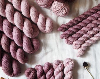 Rosa Antico – The Gradient Collection – Hand-dyed Yarn Set (5 Skeins)