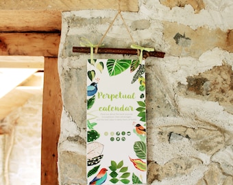 Eeuwigdurende kalender - Kamerplanten - Verjaardagskalender - Jubileumkalender - Wandkalender - Made in Ireland - Gelegenhedenkalender