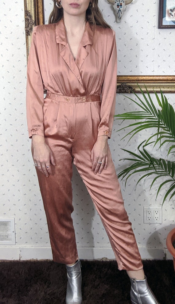 Vintage 1980's Silk Jumpsuit