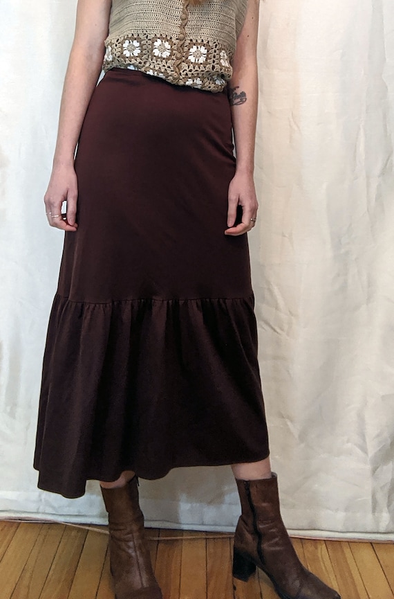 60's French Long Boho Skirt