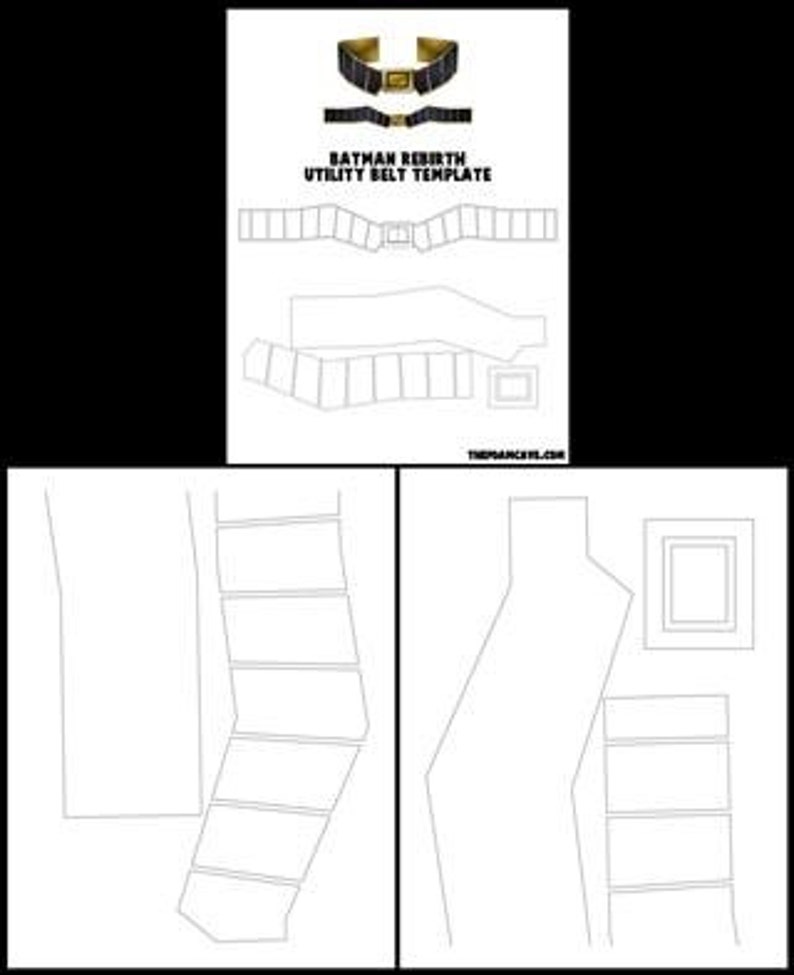 Template for Batman Rebirth Utility Belt | Etsy