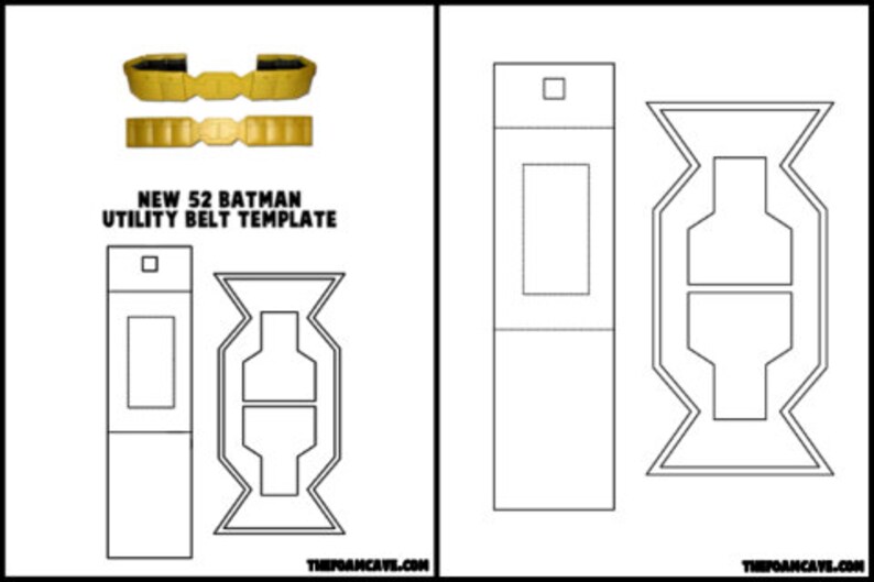 Template for New 52 Batman Utility Belt | Etsy
