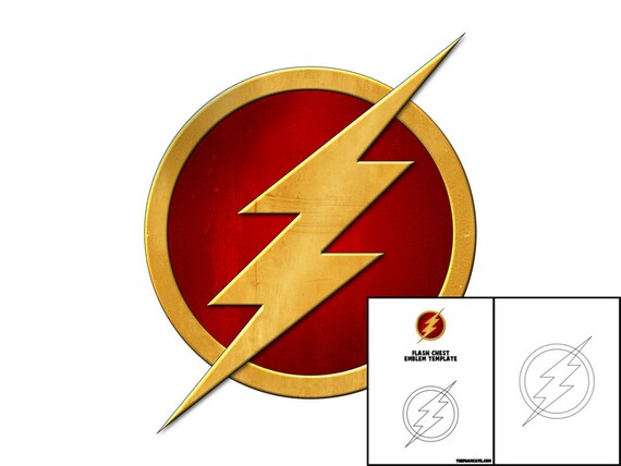 Template for Flash Chest Emblem | Etsy