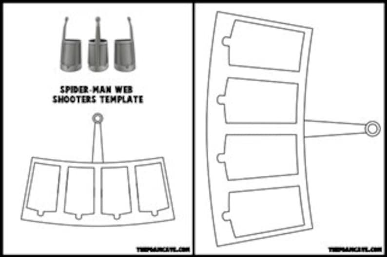 Чертеж веб шутер человека паука из картона