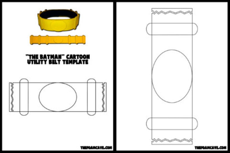 Template for The Batman Cartoon Utility Belt | Etsy
