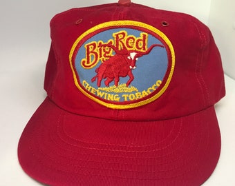 VTG Big Red Tobacco Bull Embroidered Snapback hat