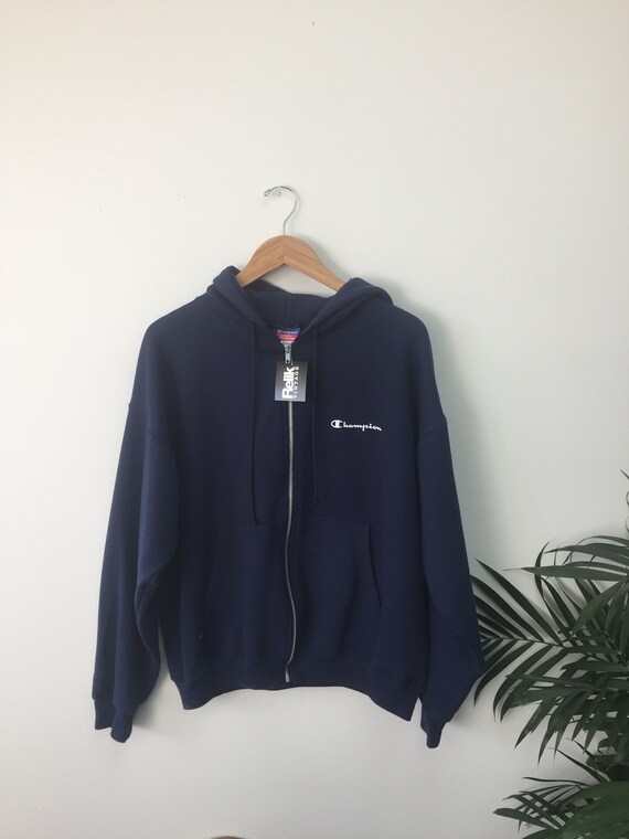 navy blue champion hoodie