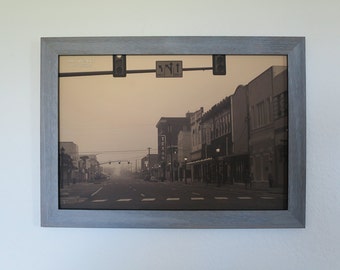Framed Sepia Print: Greenville Texas, Vintage Downtown Scene