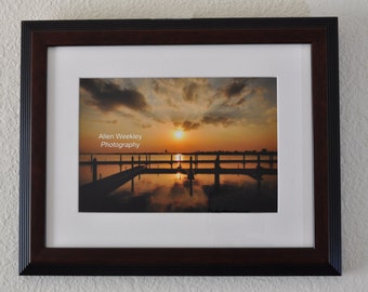 Sunset At The Harbor at Lake Ray Hubbard Framed Photo