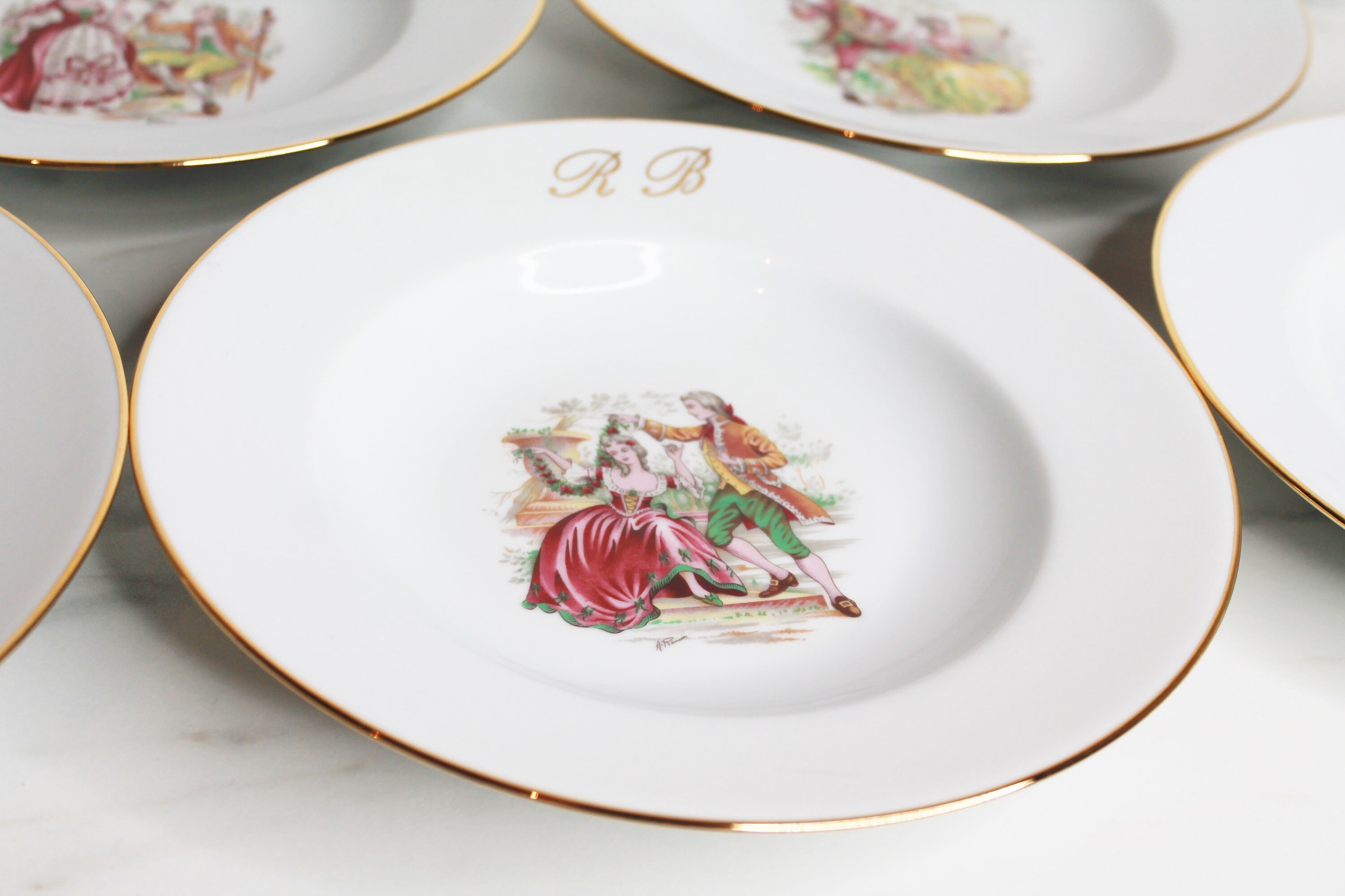 Bols à Soupe, Saladiers, Bols Limoges, Assiettes Français Vintage, Fragonard, Salade, Profondes, Mon