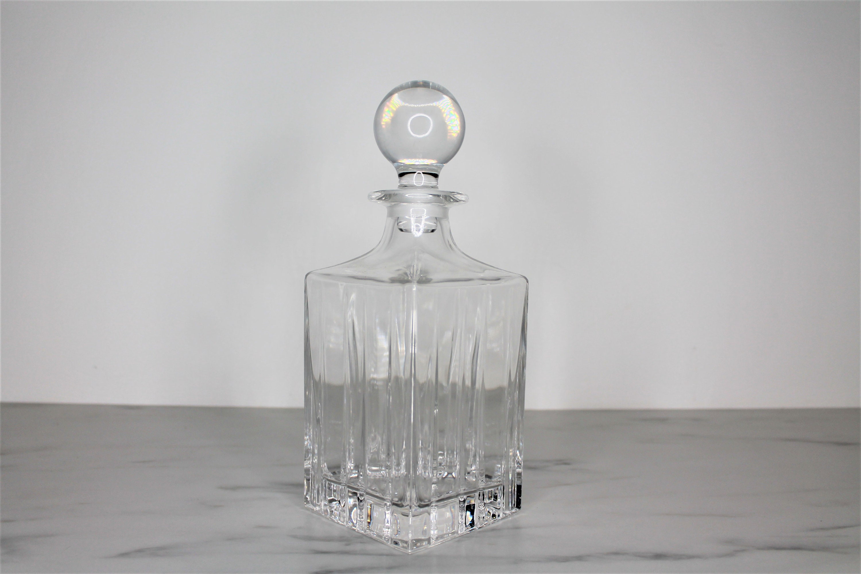 Carafe de Cristal Plomb, Crystal Barware, Accessoires Bar, Bouteille Liqueur, Baril Whiskey Jameson,