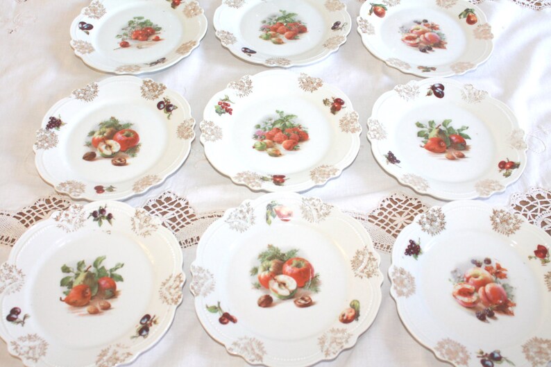 Set of 11 Dessert Plates Tea Party Plates Side Plates Pie Etsy