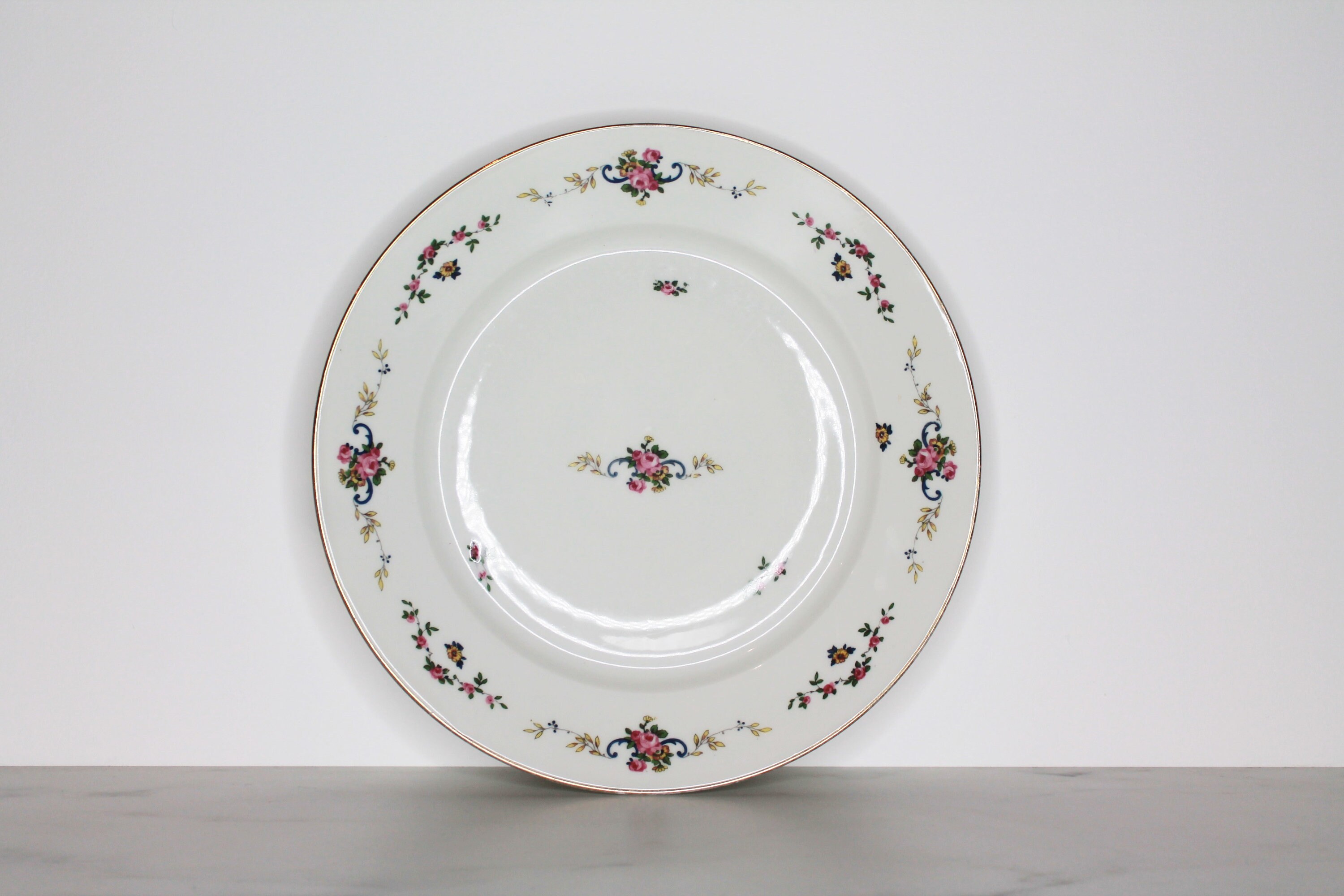 Plat de Service, Plateau Service Rond, Limoges Chine, Grande Assiette Ronde, Assiette Limoges, Franc