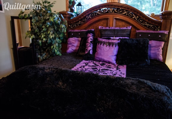 Gothic King 10 Piece Velvet Bedding Set 140 X 150 - Black Gothic Bedding Gothic King 10 Piece Velvet Bedding Set 140 X 150 - Black Gothic Bedding