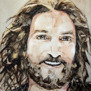 Smiling Jesus Art Print