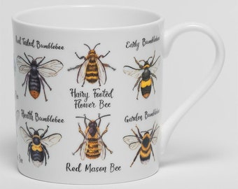 Types of Bee Mug Bone China Balmoral Style British Bees