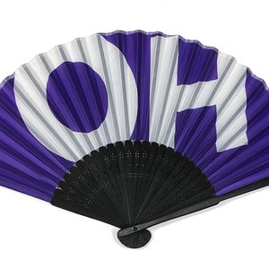 OH Purple hand fan