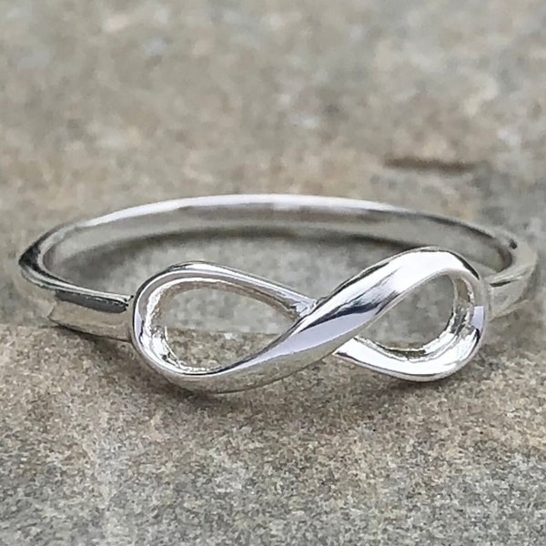 Infinity Ring - 925 Sterling Silver - Women's Dainty Infinity Symbol Ring- Promise Ring- Infinite Love Ring- Infinity Sterling Silver Ring