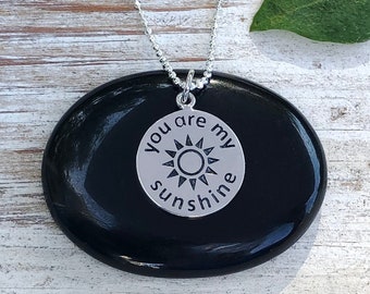 You are My Sunshine Necklace - Sunshine Necklace - Daughter Necklace - You are My Sunshine Silver Pendant- Sunshine Charm- Gift For Mom