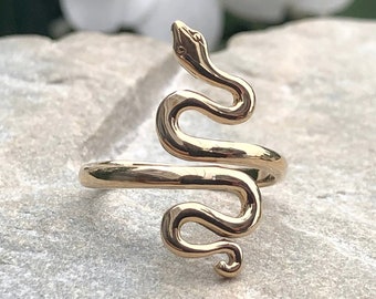 Snake Ring - Serpent Ring - Bronze Adjustable Ring - Adjustable Snake Ring - Adjustable Serpent Ring - Bronze Snake Ring - Statement Ring