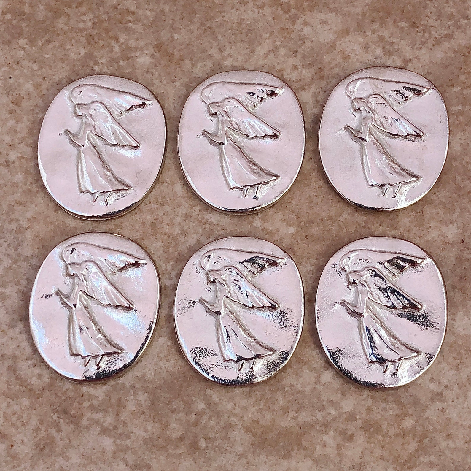 Pewter Angel Pocket Token sympathy Gift thinking of You Gift Etsy