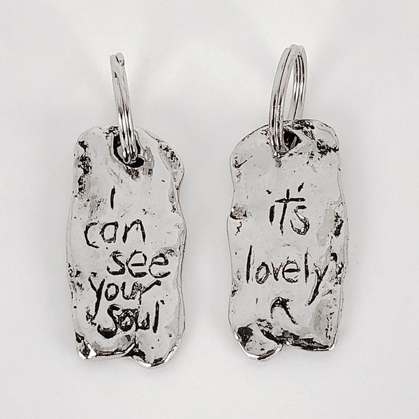 I Can See Your Soul Pet Tag  - Pewter Two Sided Charm- Pet Collar Tag - Dog and Cat Lover- Dog Tag- Cat Tag- Dog Gift- Cat Gift- Puppy Gift