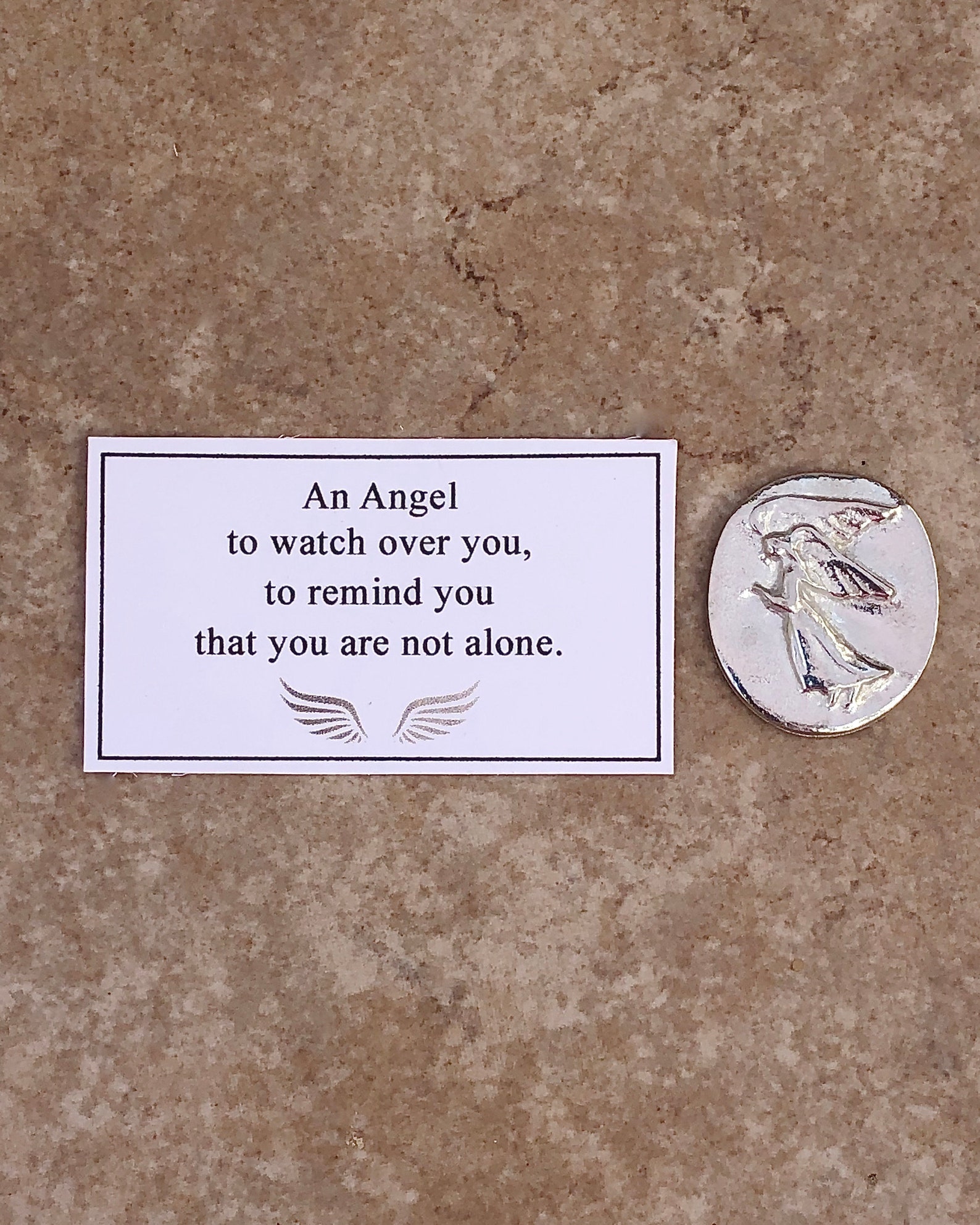 Pewter Angel Pocket Token Gift Set Sympathy Gift Pocket Etsy
