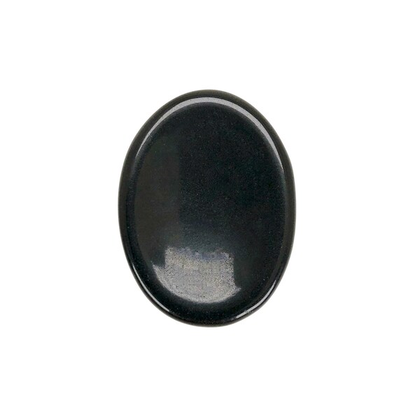 Black Agate Worry Stone-Black Smooth Pocket Stone-Grounding and Protection -Palm Stone -Polished Natural Gemstone-Worry Stone-Pocket Stone