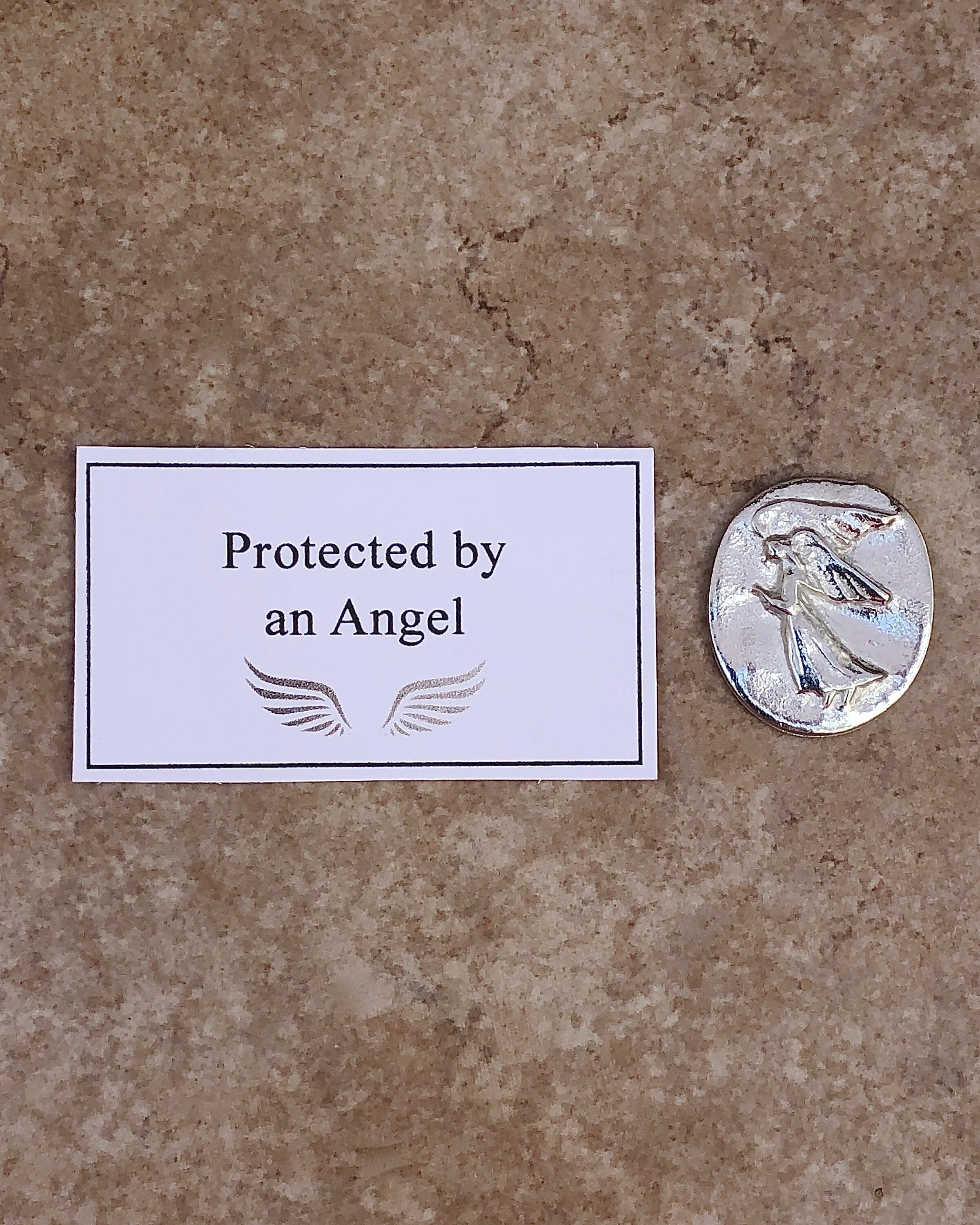 Pewter Angel Pocket Token Gift Set Sympathy Gift An Angel Etsy