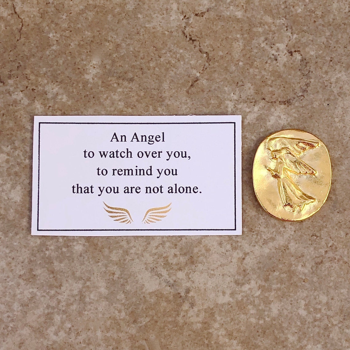 Gold Angel Pocket Token Gift Set Sympathy Gift an Angel to Etsy