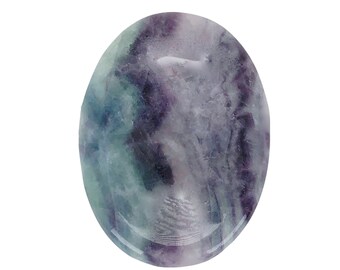 Fluorite Worry Stone - Fluorite smooth Healing Palm Pocket stone - Polished Gemstone - Calming Crystal-Worry Stone-Pocket Stone