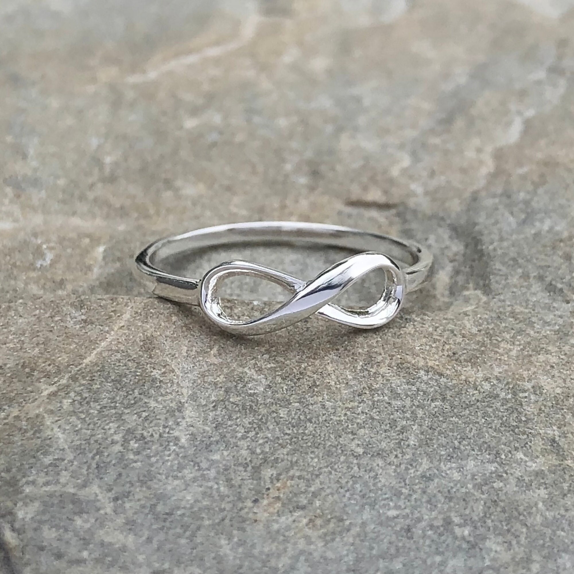 Custom 925 Sterling Silver Double Infinity Ring For Women