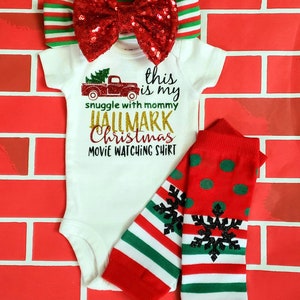 Hallmark Christmas Shirt/Baby Hallmark bodysuit/Baby Christmas outfit/Christmas Headbands/Christmas shirt/Handmade/Funny Bodysuits/Custom