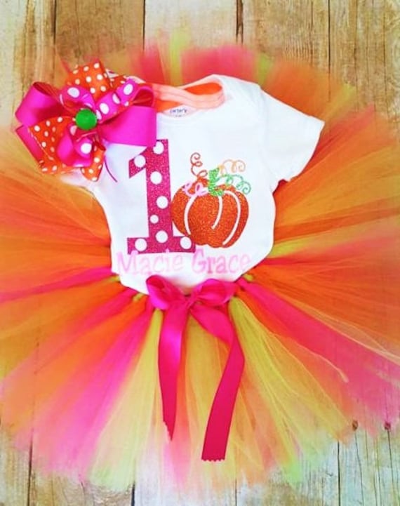 pumpkin 1st birthday outfit